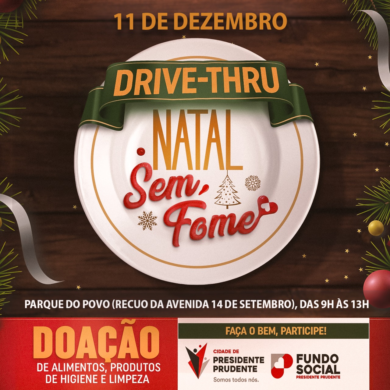 Campanha Natal Sem Fome 2021 Realiza Mutirão Drive Thru Neste Sábado Das 9h às 13h Portal 1575