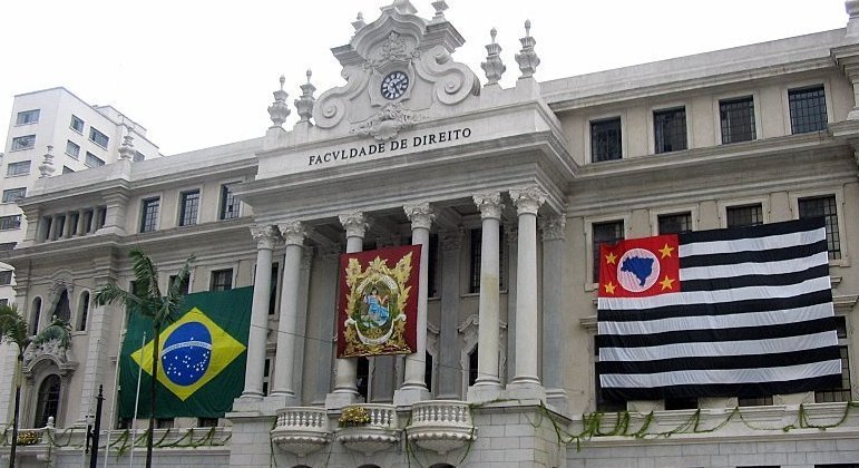 Faculdade de Direito da USP, no Largo São Francisco, em São Paulo REPRODUÇÃO/WIKIMEDIA COMMONS
