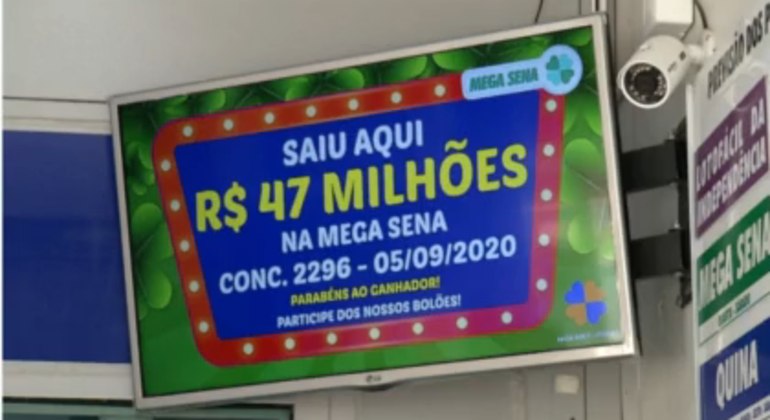 Jonas Lucas Alves Dias ganhou o prêmio no valor de R$ 47 milhões da Mega-Sena em 2020 REPRODUÇÃO/ RECORD TV