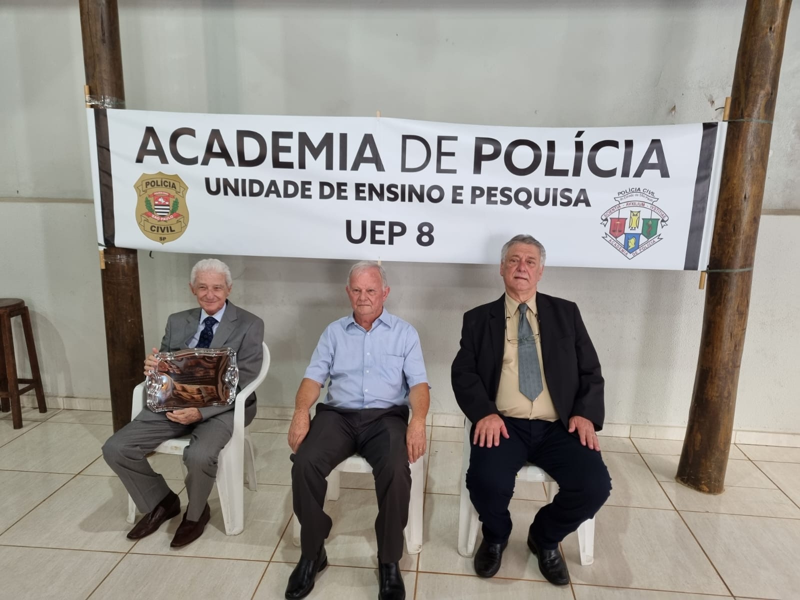 Professor Leonardo Levin, Professor Reginaldo Antonio Borro e Professor Luís Ricardo Parise